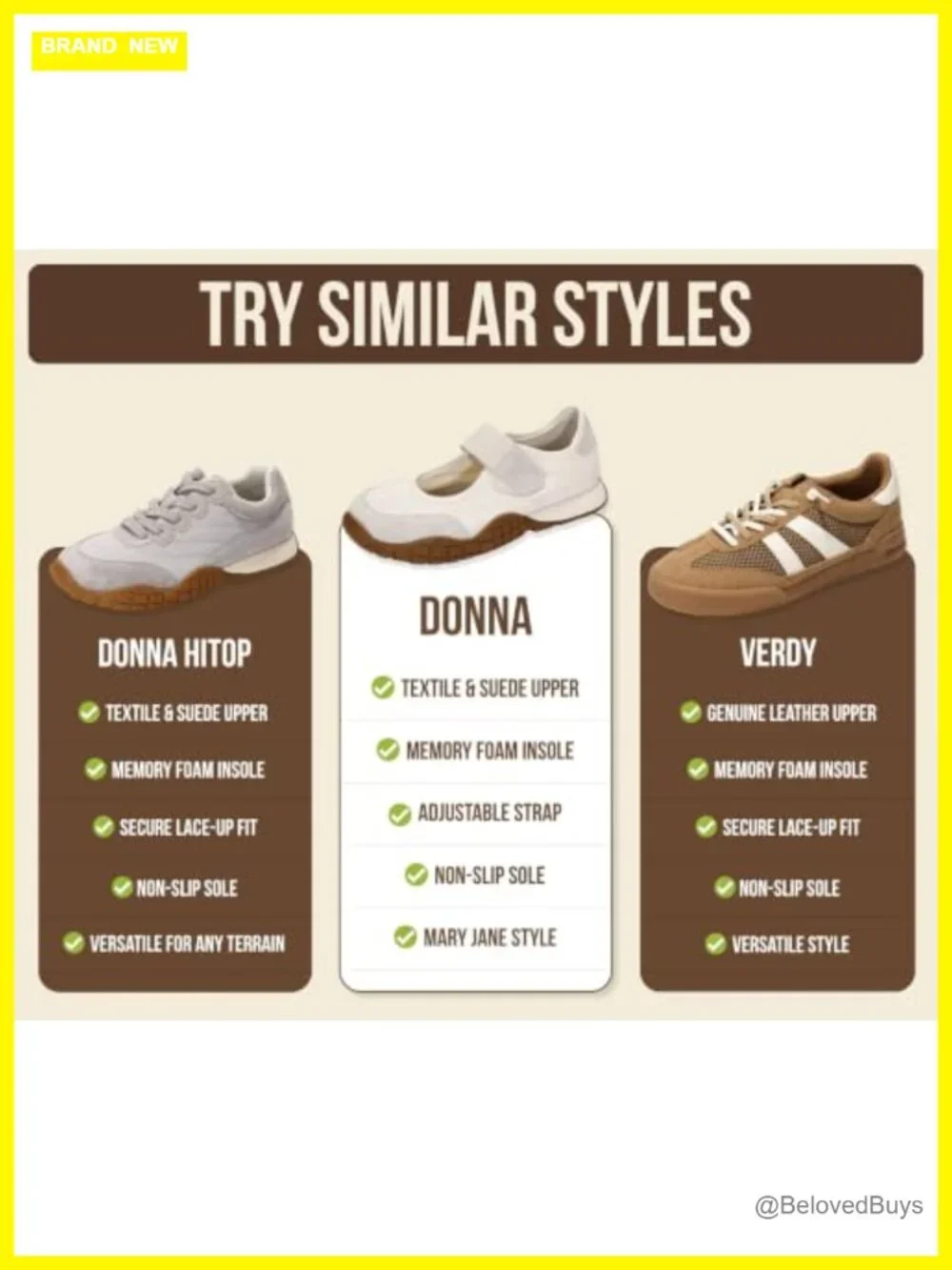 Lightweight Mary Jane Shoes with Memory Foam Insole - Non Slip Flats for Women